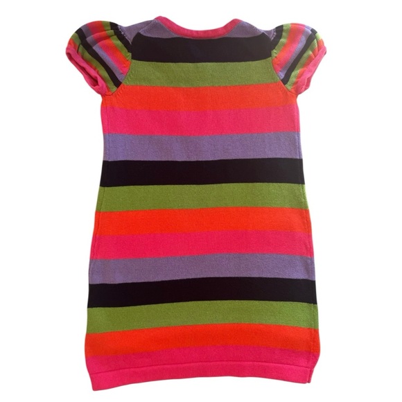 HANNA ANDERSSON Size 5 Multicolor Sweater Dress Floral Emb Pockets - Picture 2 of 7